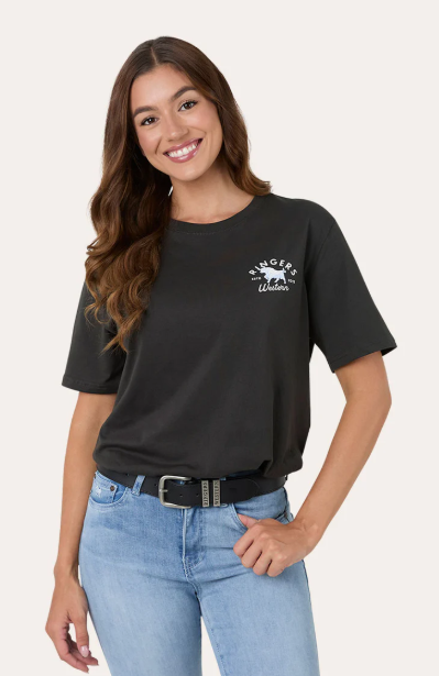 224041RW Ringer's Western Women's Hometown Loose Fit Tee Charcoal