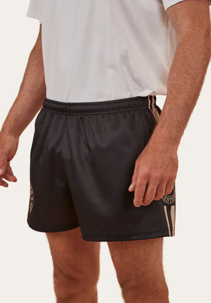 1230494RW-BLK Ringers Western Unisex Black Footy Shorts