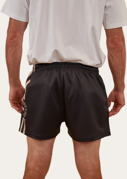 1230494RW-BLK Ringers Western Unisex Black Footy Shorts