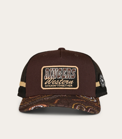 725006RW-DCHC Ringers Western Garbala Trucker Cap Dark Chocolate