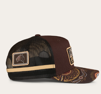 725006RW-DCHC Ringers Western Garbala Trucker Cap Dark Chocolate