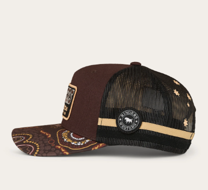 725006RW-DCHC Ringers Western Garbala Trucker Cap Dark Chocolate
