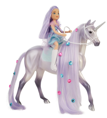 TBC10653 Breyer Freedom 'Twila & Moonstone' Unicorn Rider Horse and Accessories