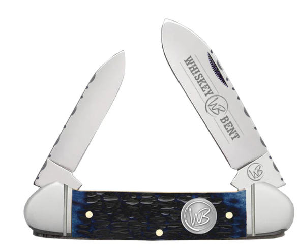 KWB17F-32 Whiskey Bent Canoe Pocket Knife Filework - Blueberry