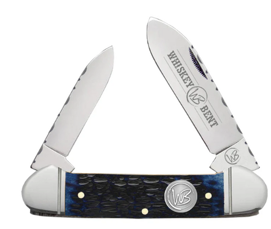 KWB17F-32 Whiskey Bent Canoe Pocket Knife Filework - Blueberry