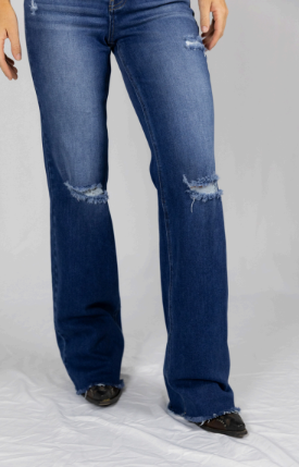 CC921 CC Western Signature Montana High Rise Distressed Jean 36' Leg