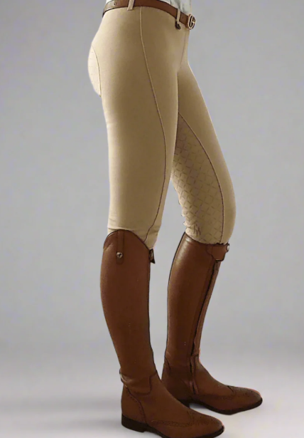1194412 Peter Williams Women's Pull On Riding Jodhpurs with Gel Seat - Beige