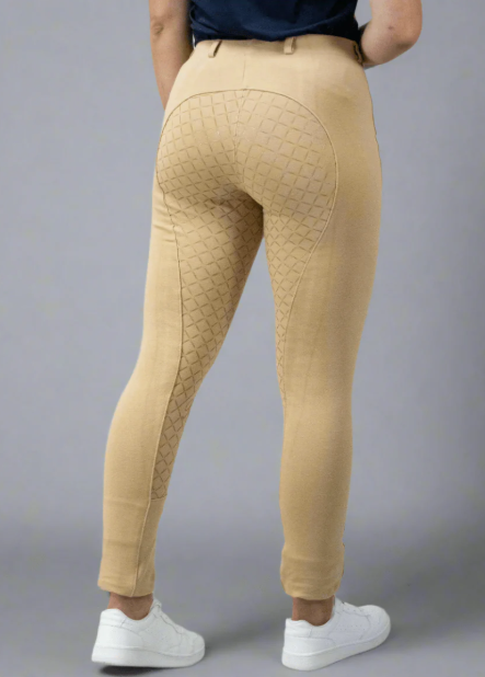 1194412 Peter Williams Women's Pull On Riding Jodhpurs with Gel Seat - Beige