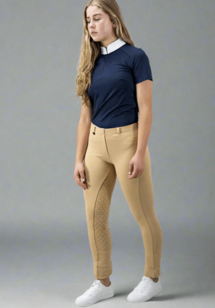 1194412 Peter Williams Women's Pull On Riding Jodhpurs with Gel Seat - Beige