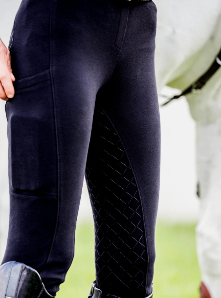 1203311 Peter Williams Pull On Riding Jodhpurs with Gel Seat and Phone Pocket - Black