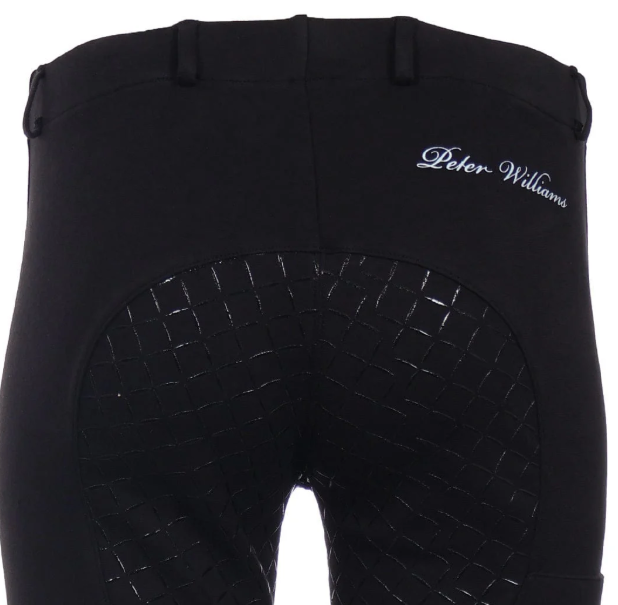 1203311 Peter Williams Pull On Riding Jodhpurs with Gel Seat and Phone Pocket - Black