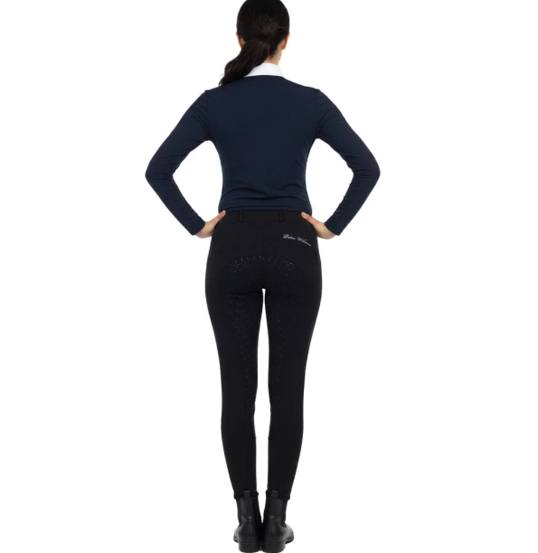 1203311 Peter Williams Pull On Riding Jodhpurs with Gel Seat and Phone Pocket - Black
