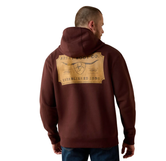 10073715 Ariat Men's Ariat Shield Steerhead Hoodie