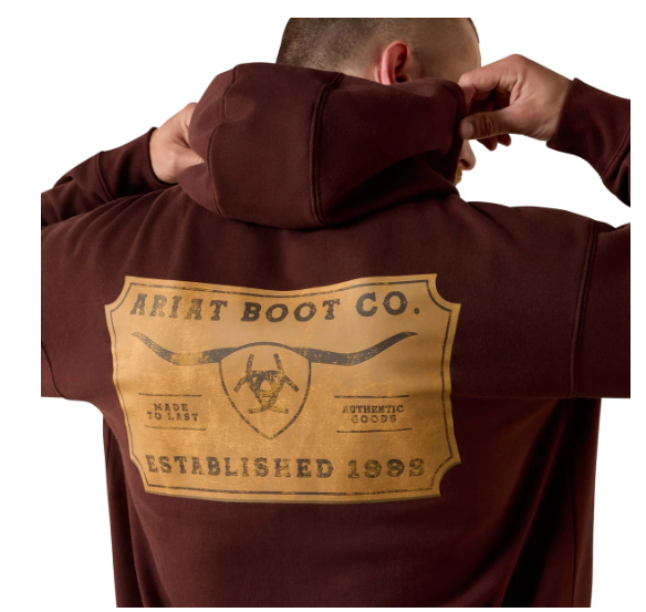 10073715 Ariat Men's Ariat Shield Steerhead Hoodie