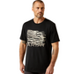 10065892 Ariat Men's Freedom Flag SS Tee Black