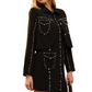 37795J USA Studded Round Neck Long Sleeve Detailed Jacket Black