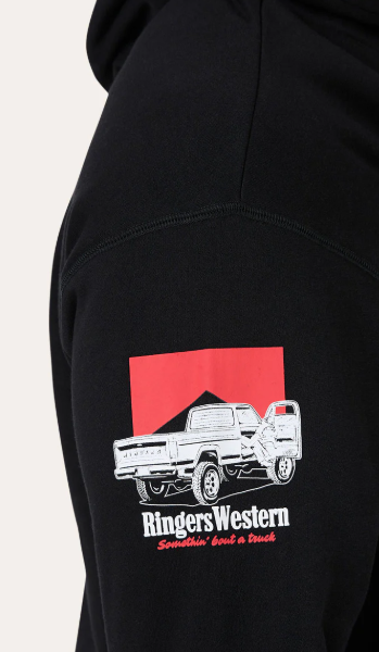 625108RW-BLK Ringers Western Unisex About A Truck Hoodie Black