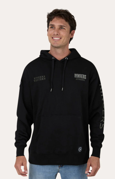 624023RW-BLK Ringers Western Men's Oversized KNX Hoodie Black