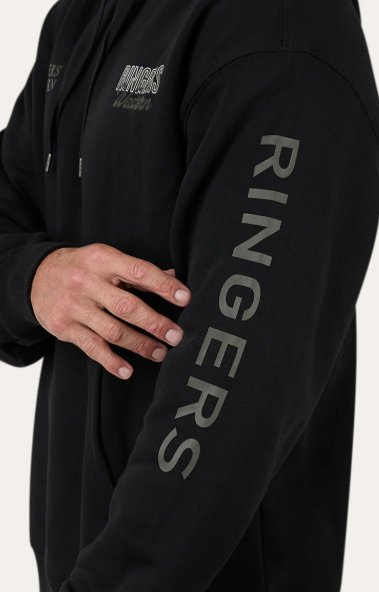 624023RW-BLK Ringers Western Men's Oversized KNX Hoodie Black