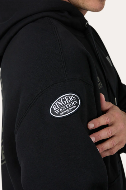 624023RW-BLK Ringers Western Men's Oversized KNX Hoodie Black