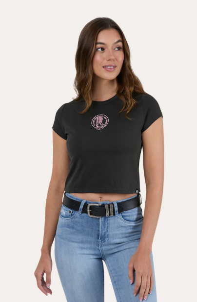 225232RW-CHC RIngers Western Women's Boots Baby Tee