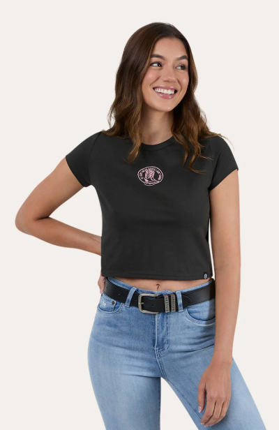 225232RW-CHC RIngers Western Women's Boots Baby Tee