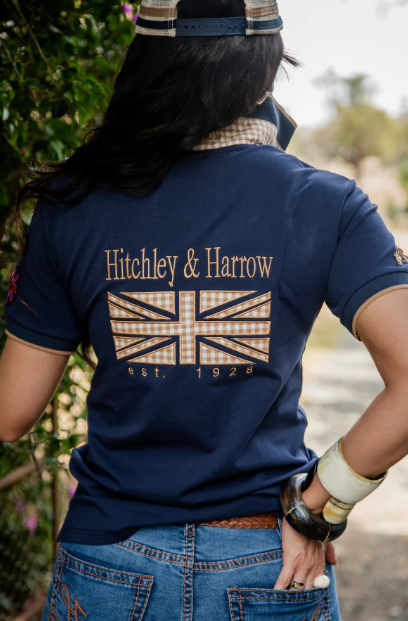 EL140 Hitchley & Harrow Women's Navy Loose Fit Polo