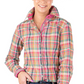 RR01-2009 Hitchley & Harrow Women's Fitted LS Pink. Green & Navy Check Shirt