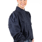 LC504-2000 Hitchley & Harrow Women's LC Collection Navy Embroidered Floral Shirt
