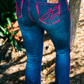 SR2241 Hitchley & Harrow Women's Ultra High Rise Hot Pink Stitch Jeans 35" Leg