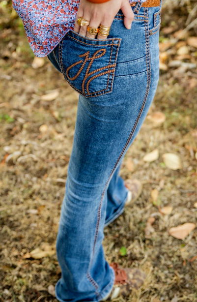 SR2248 Hitchley & Harrow Women's Ultra High Rise "Massachusetts" Deep Tan Stitch 38"Leg