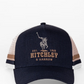 13191 Hitchley & Harrow Polo Horse Navy, Beige & Tan Trucker Cap