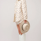 36344J  Quilted Western Horse print Jacket