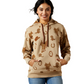 10065823 Ariat Women's Logo 2.0 Printed Hoodie Savannah Tan Heather