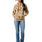 10065823 Ariat Women's Logo 2.0 Printed Hoodie Savannah Tan Heather