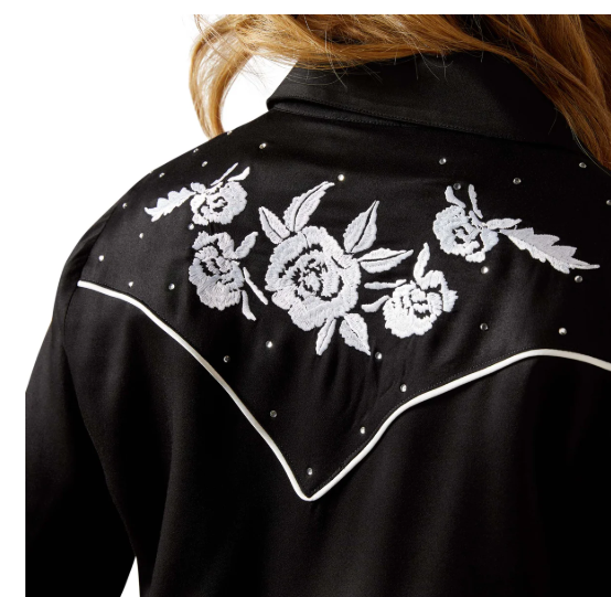 10065968 Ariat Women's Viva Rodeo LS Shirt Black
