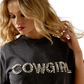 10065990 Ariat Women's Pearl SS Tee Washed Black