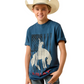 10071184 Ariat Boy's Flag Bronco SS Tee Key Largo
