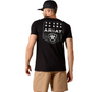 10073966 Ariat Men's Stripe Patriotic Badge SS Tee Black