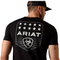 10073966 Ariat Men's Stripe Patriotic Badge SS Tee Black