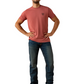 10073957 Ariat Men's Banner Badge SS Tee Adobe Heather