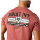 10073957 Ariat Men's Banner Badge SS Tee Adobe Heather