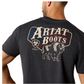 10071195 Ariat Men's American Bison SS Tee Charcoal Heather