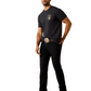 10071195 Ariat Men's American Bison SS Tee Charcoal Heather