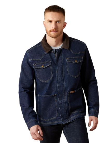 10072355 Ariat Men's Denim Chore Jacket Rinse