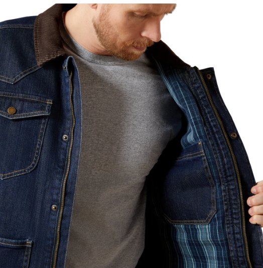 10072355 Ariat Men's Denim Chore Jacket Rinse