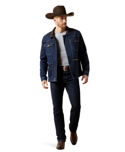 10072355 Ariat Men's Denim Chore Jacket Rinse