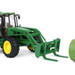 LP51314 John Deere 7330 Tractor With Front Bale Mover