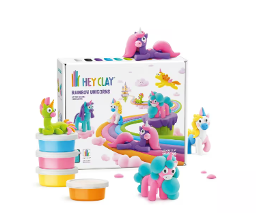 HC-15028 Hey Clay Rainbow Unicorns