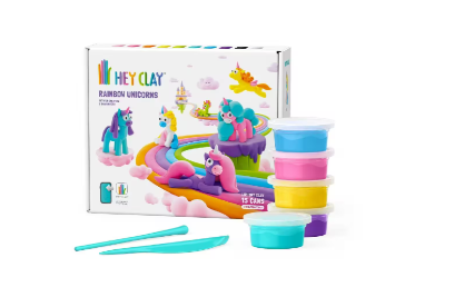 HC-15028 Hey Clay Rainbow Unicorns